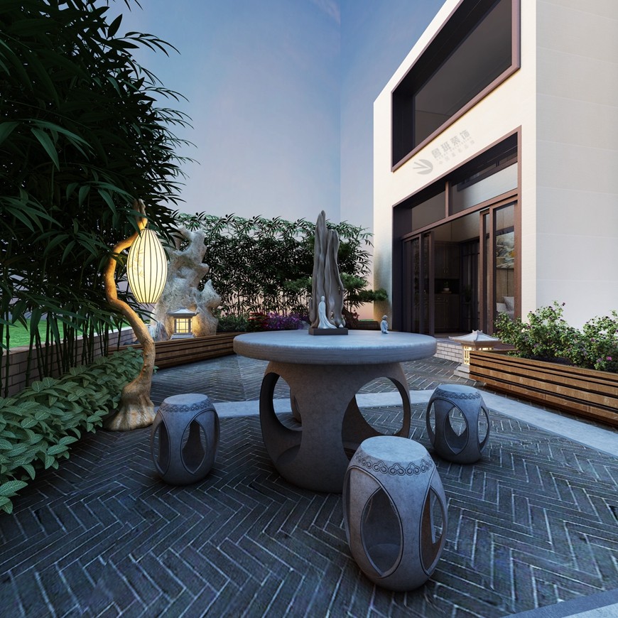 西安(ān)魯班裝(zhuāng)飾禦河上院300平米别墅新(xīn)中(zhōng)式設計庭院花(huā)園設計 西安(ān)魯班裝(zhuāng)飾禦河上院300平米别墅新(xīn)中(zhōng)式設計庭院花(huā)園設計