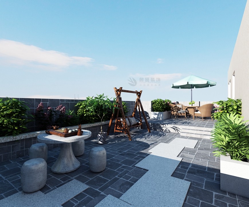 西安(ān)魯班裝(zhuāng)飾禦河上院300平米别墅新(xīn)中(zhōng)式設計陽台設計 西安(ān)魯班裝(zhuāng)飾禦河上院300平米别墅新(xīn)中(zhōng)式設計陽台設計