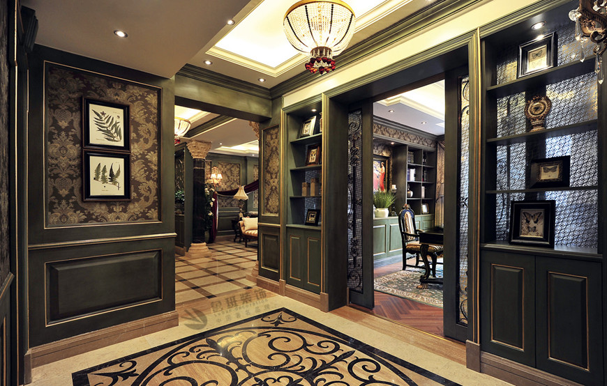 曲江公(gōng)館美式200平米四居室李建明主筆(bǐ)——門廳設計實景圖