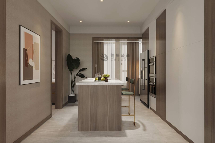 西安(ān)魯班裝(zhuāng)飾出品萊安(ān)逸珲複式380平米現代輕奢設計王小(xiǎo)龍主筆(bǐ)設計——西餐台設計效果圖